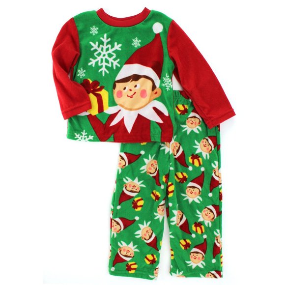 NEW Boys Elf On The Shelf Fleece Pajamas NWT 3T - Picture 2 of 4